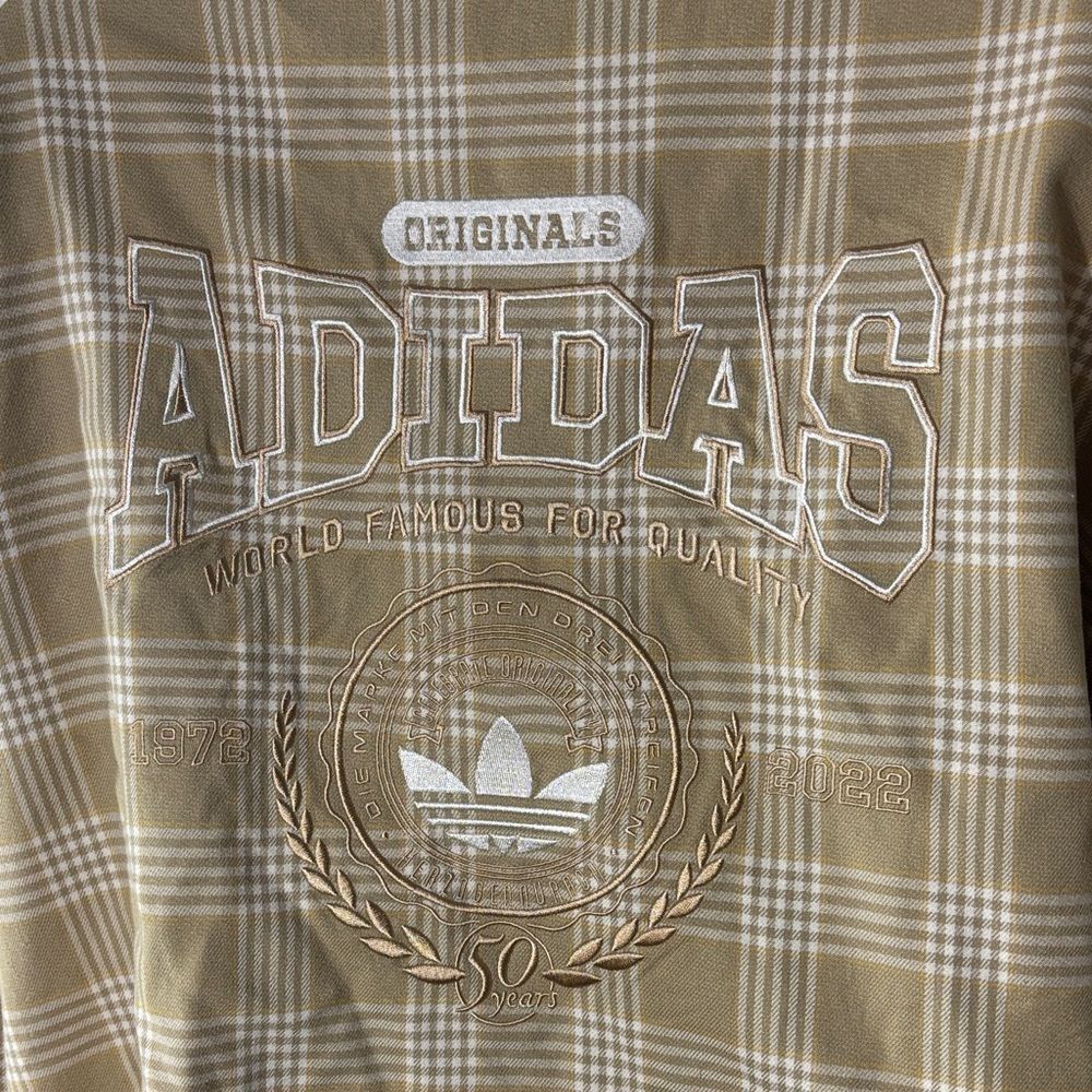 Adidas originals 50th anniversary plaid track jacket logo unisex streetwear - Picture 4 of 5